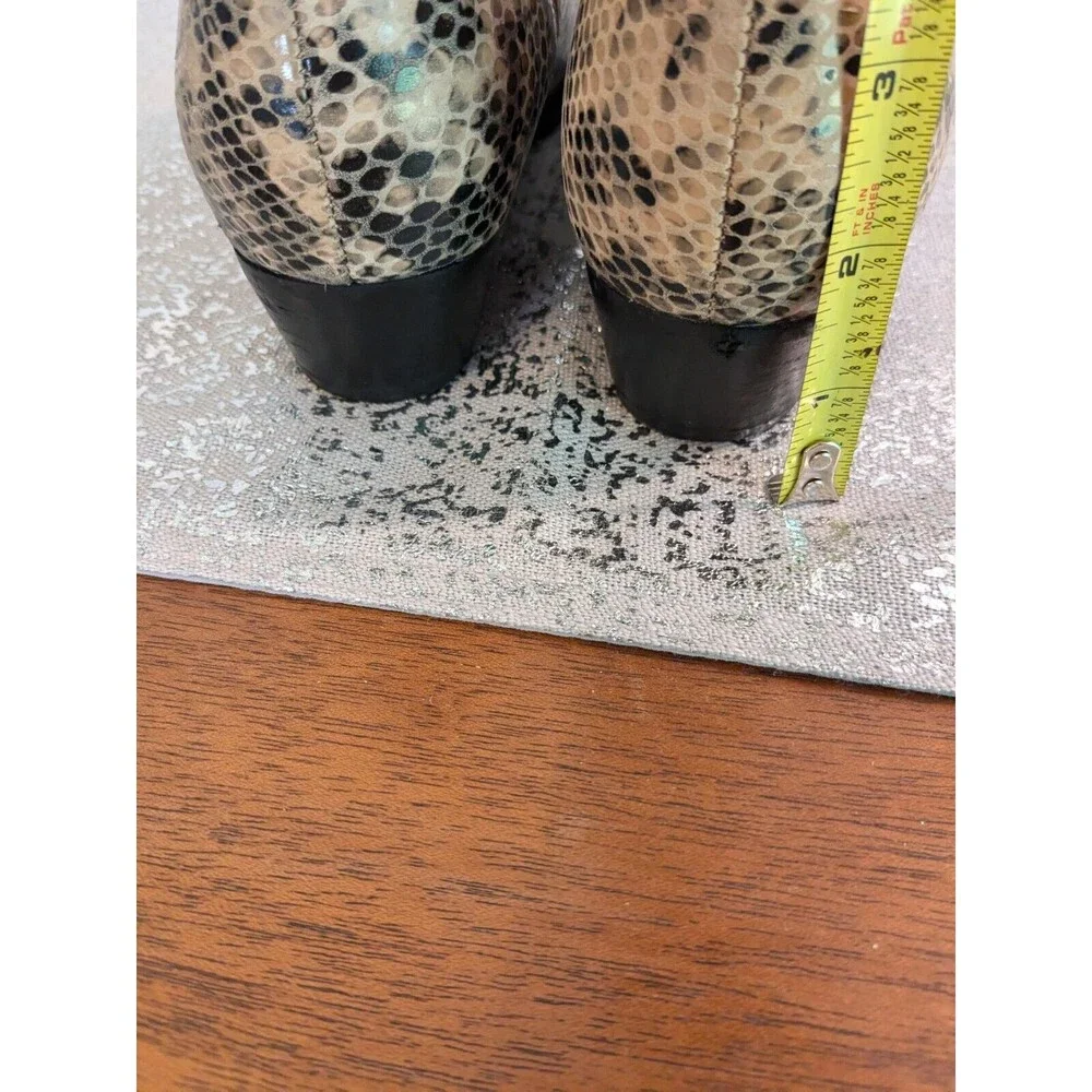 Seychelles Bootie Women 6.5 Waiting For You Chelsea Ankle Boot Leather Snakeskin